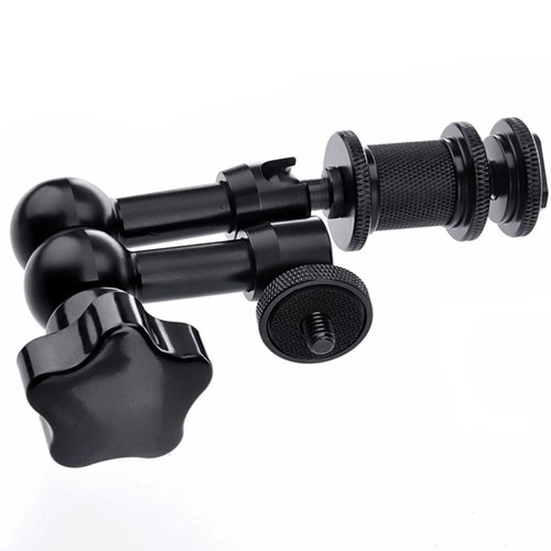 2PCS 11 Inch Size Articulating Arm for Monitor LED Lights Camera (Black) - 第 10/11 張圖片