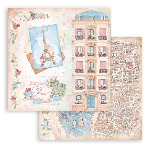 Papel de doble cara Stamperia OH LA LA LA - 8"" X 8"" - 10 HOJAS, París, Ooh La La - Imagen 4 de 13