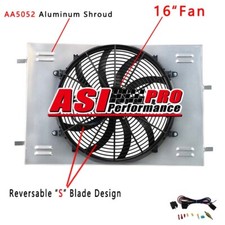 Aluminum Shroud+Fan+Relay For 1993-02 Chevy Camaro Pontiac Firebird Trans Am|ASI