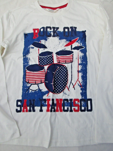 ❤ ROCK ON SAN FRANCISCO Shirt long sleeve NEW 9 10 music drum Patriotic - Picture 3 of 14