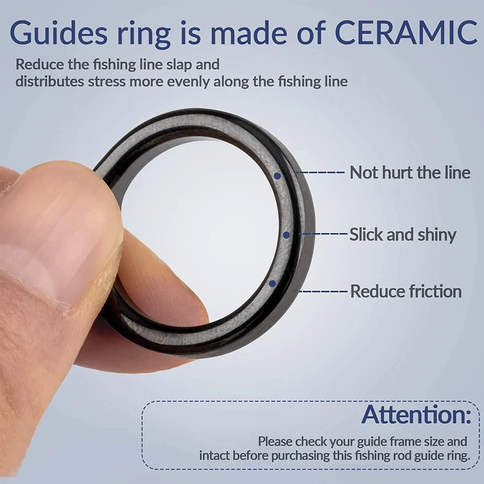 26Pcs Angelruten Reparaturset Ring Keramik O-Ringe Rutenauge Führungsring Rute - Bild 3 von 4