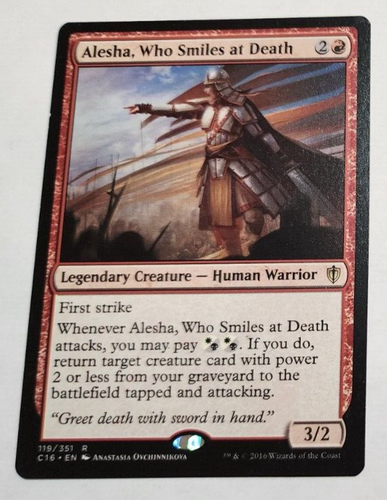 MTG Alesha, Who Smiles At Death 119 C16 Commander 2016 Rare LP x1