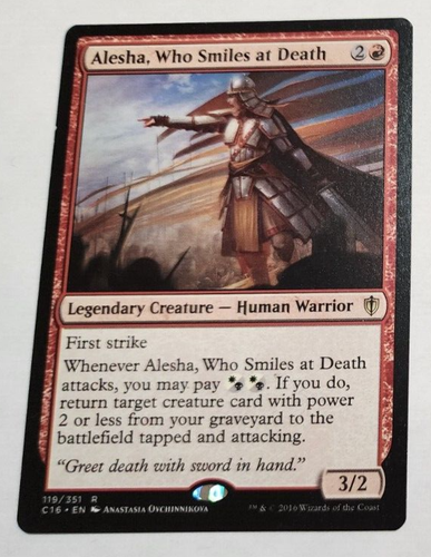 MTG Alesha, Who Smiles At Death 119 C16 Commander 2016 Rare LP x1 - Picture 1 of 2