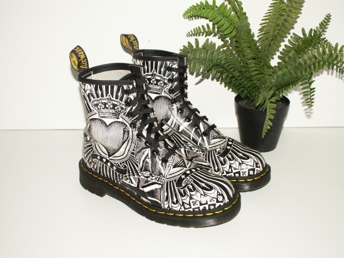 Martens 1460 playing cards leather boots 8-eyelet uk eu 38