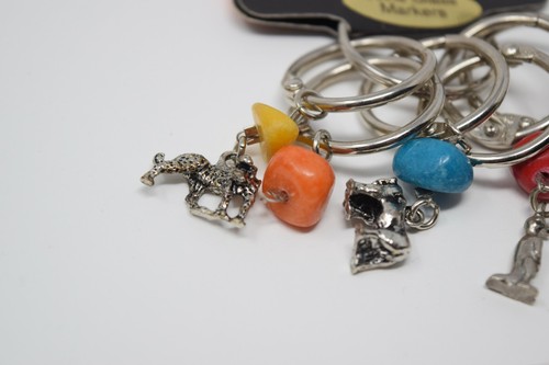 New SEMIPRECIOUS Stone Wine Glass Markers Africa's Legends Souvenir *Read - Picture 4 of 5