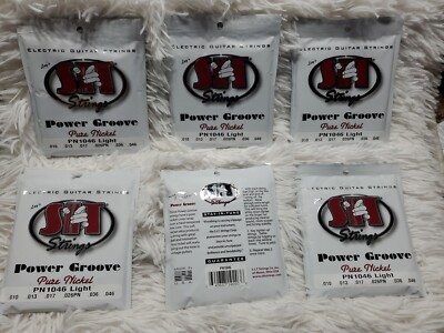 6 Sets! SIT Strings PN1046 Light Power Groove Pure Nickel .010-.046