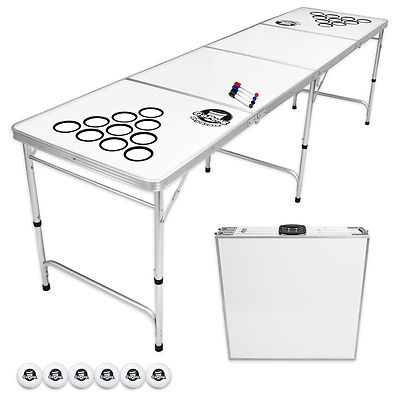 GoPong 8 Foot Beer Pong Table with Customizable Dry Erase Surface