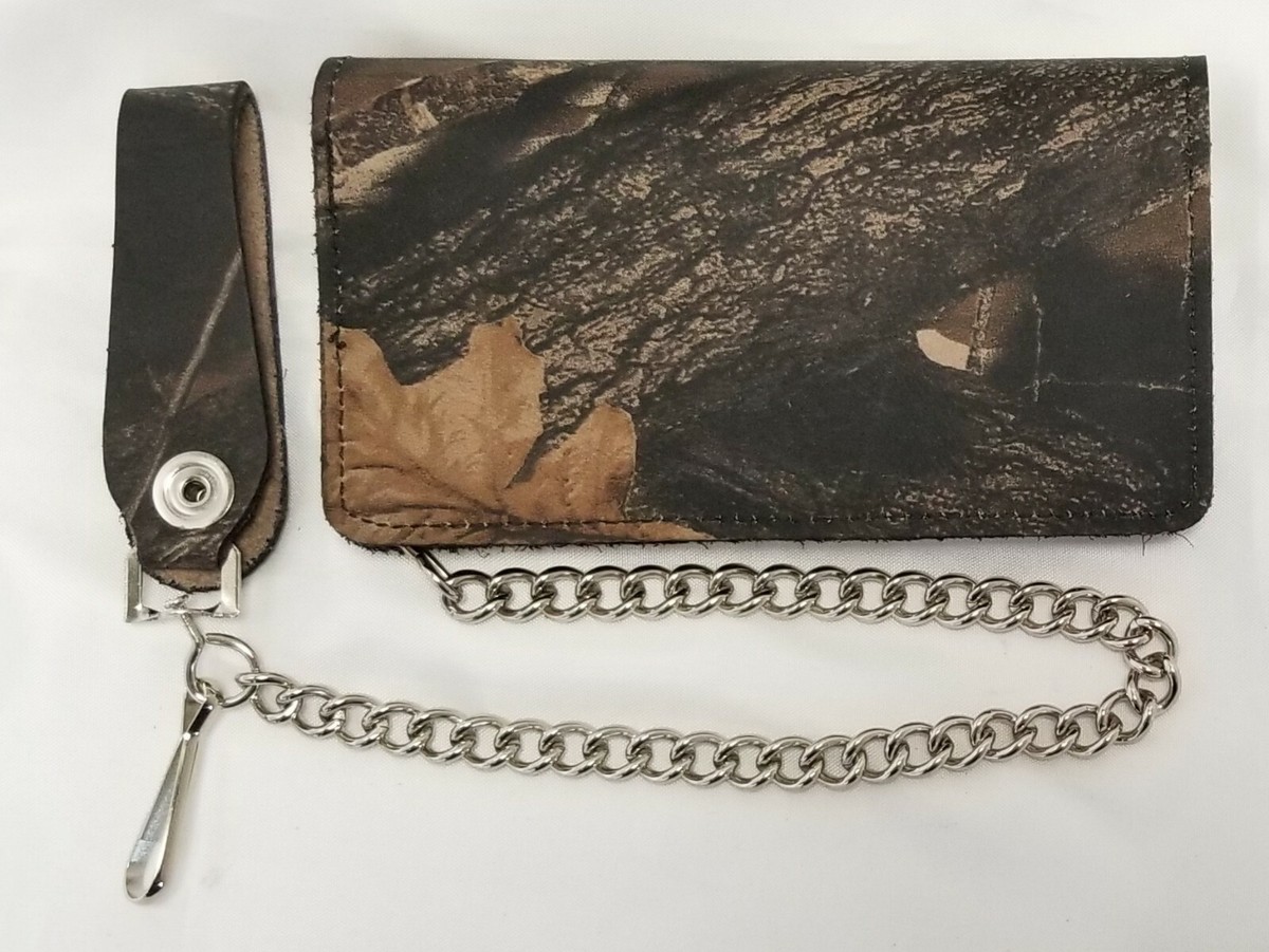 Camo Leather Biker Trucker Wallet 6