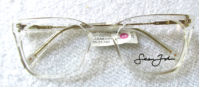 NEW Sean John SJLO 6018 Clear Crystal Eyeglass Frames 55-21-140 $102.00