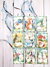 9 Vintage Style Easter Handmade Gift Tags Scrapbooks Junk Journals Crafts