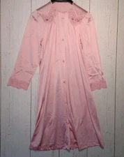 Vintage Vanity Fair Nightgown Size PTE Small Pink Lace robe