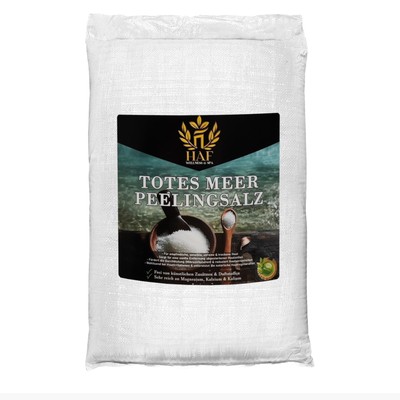 HAF  Premium Totes Meer Peelingsalz 1 x 25 kg Sack 100% naturrein Körperpeeling