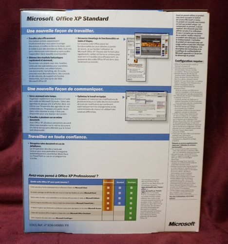 Microsoft Office XP Standard Version 2002. FRENCH VERSION. NEW - OPEN BOX - Picture 2 of 4