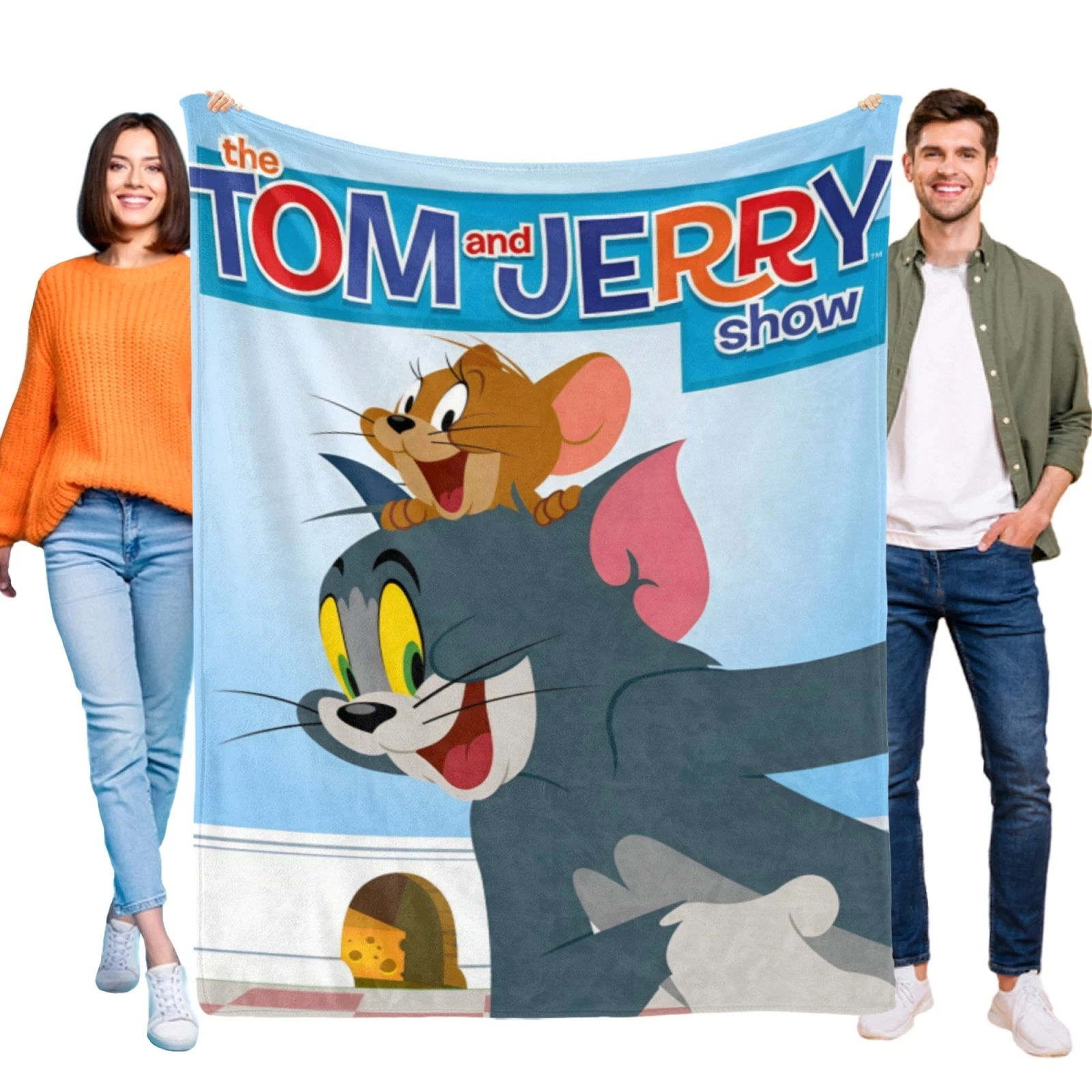 Tom and Jerry Cartoon Blanket Soft Flannel Blanket Birthday Gift for Kids