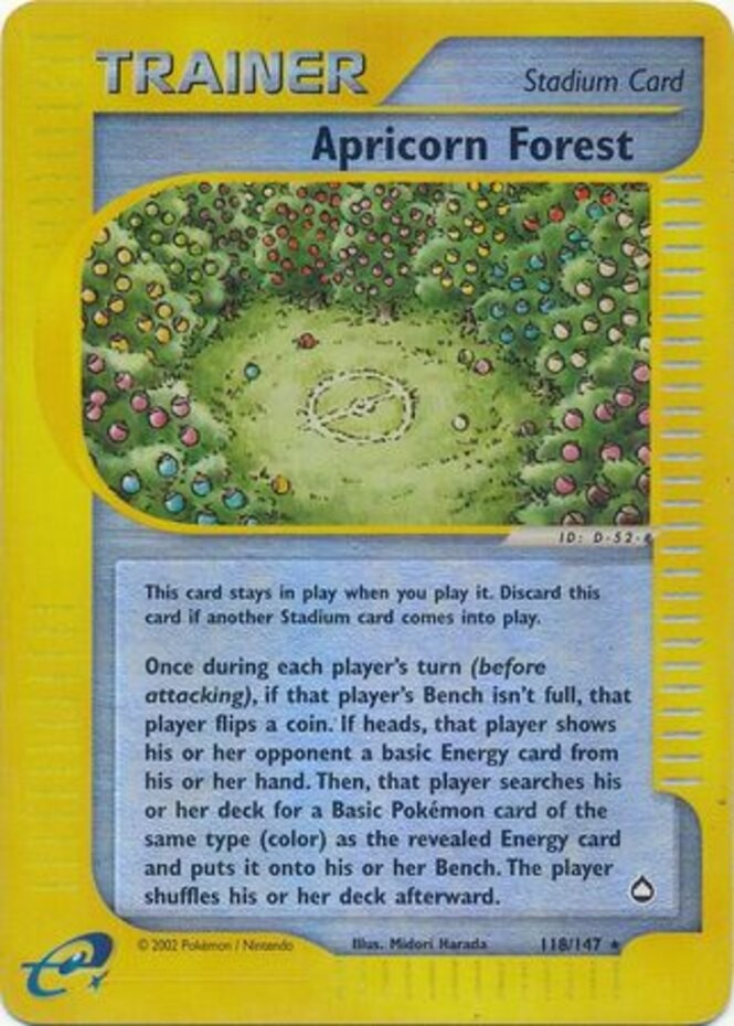 Apricorn Forest - 118/147 - Rare - Reverse Holo NM, English Pokemon Aquapolis