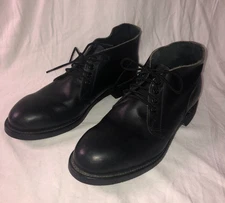 VTG Addison Shoe Company Black  Lace Up Boots Mens 10-EUC