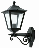 Nostalgische AußEnleuchte Onaya Schwarz IP44 Rustikal Aluminium E27 Wand Laterne