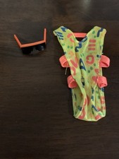 1990 Mattel Hawaiian Fun Barbie 5943 Kira Barbie Doll Swimsuit Sunglasses Only
