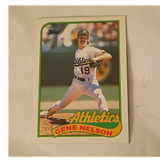 Topps 1989 Gene Nelson #581 Oakland Athletics Baseball Card Base Set MLB