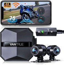 F1 Motorcycle 4K Dash Cam Front and Rear, 4K 1080P Motorcycle Camera, Full Bod