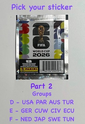 FIFA World Cup 2026 Panini Sticker White/Foils - Pick Your Sticker - USA Version