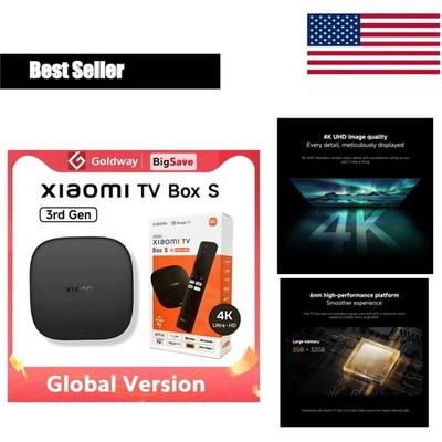 Xiaomi TV Box S 3rd Gen 4K UHD Google TV Wi-Fi 6 Bluetooth 5.2
