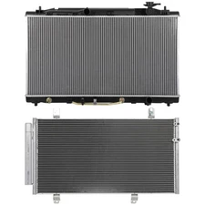 Aluminum Radiator & AC Condenser Cooling Kit For 2007-2012 Lexus ES350 Toyota