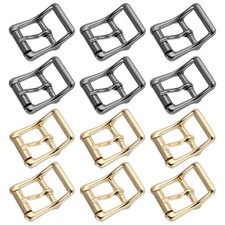 Single Prong Belt Buckle Metal Center Bar Square Replacement for Leather Craft