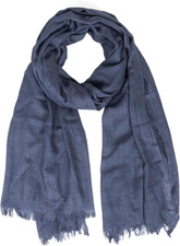 Gauze Summer Scarf Women Men Lightweight Soft Large 75" 40" Dark Denimy Blue