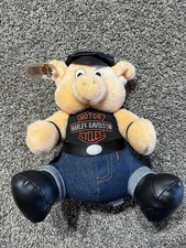 NWT Vintage 90’s Harley-Davidson Pig Plush Hog Motorcycles Biker Stuffed Animal