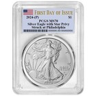 2024 (P) $1 American Silver Eagle Star Privy PCGS MS70 FDOI Flag Label