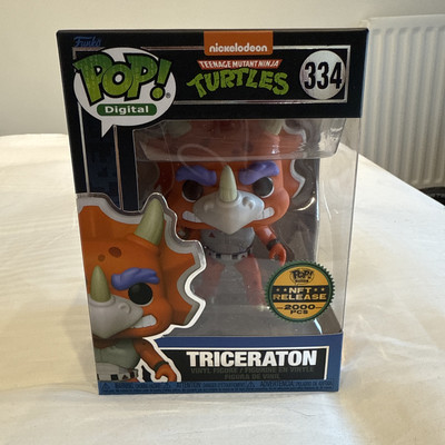 Funko Pop! Digital #334 TMNT S2 Triceraton Legendary LE 2000 + Protector