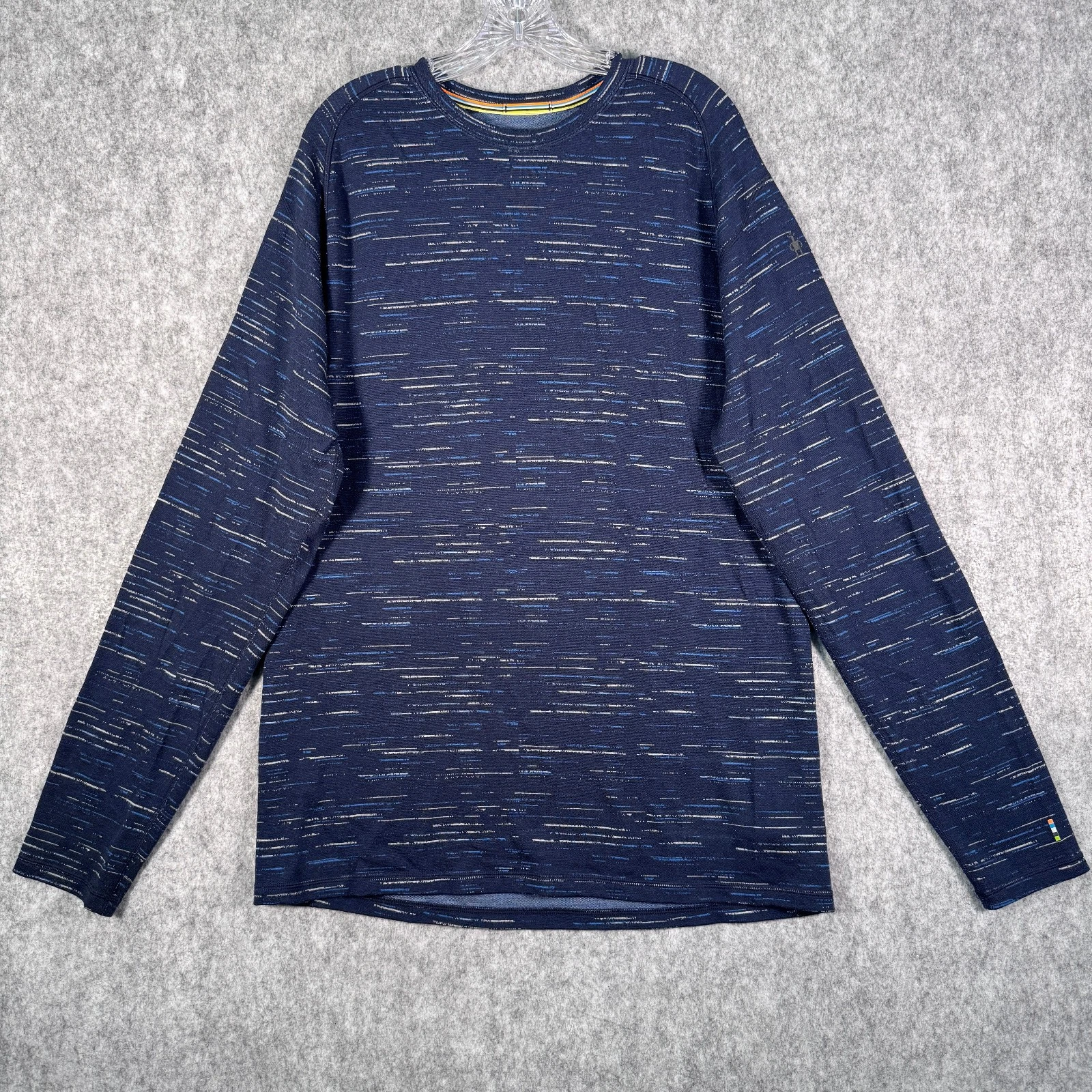Smartwool Long Sleeve T Shirt Mens XXL Blue Merino Wool Base Layer