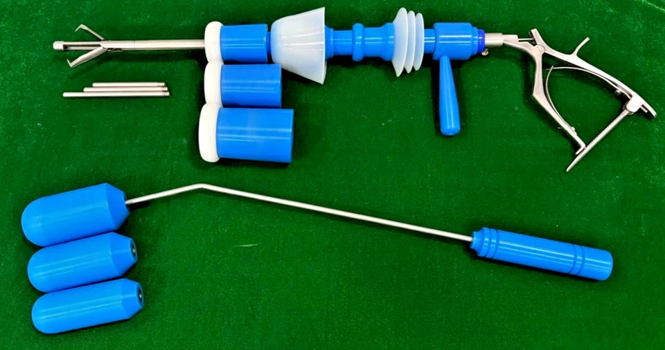 Manipulador uterino laparoscópico de 2 piezas con mango de trinquete y sondas rectales reutilizables Foto 2 de 4