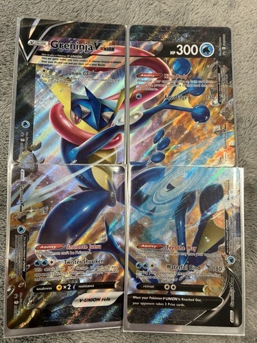 Pokémon Greninja V-UNION Complete 4-Card Set SWSH155-SWSH158 Holo Promo NM.