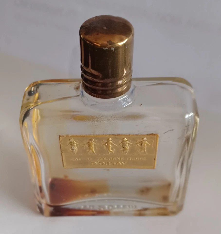 rare ancien Flacon cristal D'orsay belle étiquette dorée en relief 1920 - Photo 3/4