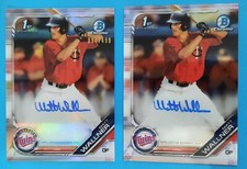 2019 Bowman Chrome Draft Matt Wallner Autographs Refractor 94/499 AND Base Twins