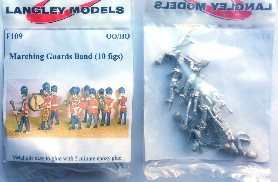 Marching Guards Band F109 UNPAINTED OO Scale Langley Models Kit People Figures - Image 3 of 4