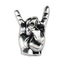 Rockhand Heavy Metal Pin - Headbanger Mano Co...