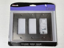 Amerelle Decor Metro Line Aged Bronze Wall Pl...