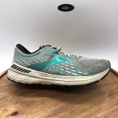 Brooks Adrenaline GTS 21 Womens Running Shoes Gray Athletic Sneakers Size 9.5 B