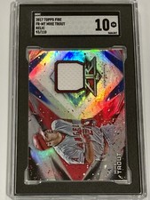 2017 Topps Fire Mike Trout SGC 10 Gem Mint Relic Jersey Patch /110
