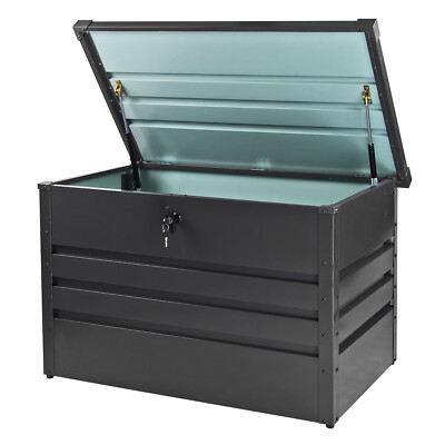 Metall Gerätebox Auflagenbox Völklingen Truhe Box Metall Garten Geräte Stauraum