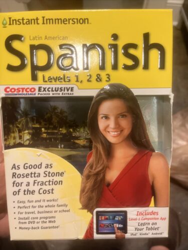 Instant Immersion Spanish Levels 1, 2 & 3 PC & MAC CDs DVD MP3 learning tools - Picture 1 of 7