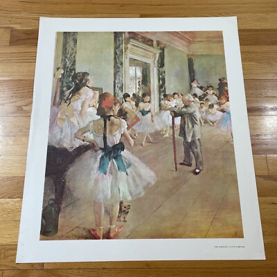 Degas vintage ART poster【踊り子】 Edgar Degas The Dancing Class Art Poster Print 28” X 24 Ballet