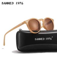 Round Polarized Sunglasses For Women Men Cool Driving Vintage Style Look