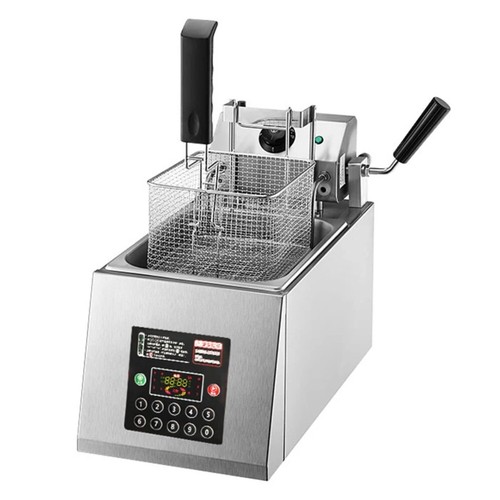 8L Single Cylinder Timer Electric Deep Fryer Chicken Fillet Fries Machine - Bild 3 von 7