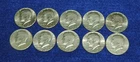 1976 Bicentennial Kennedy Half Dollar Clad Roll Lot of 10 Coins EF to AU