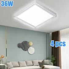 4pcs 9.06In 36W Recessed LED Ceiling Light Fixture Kitchen Square Ceiling Light 