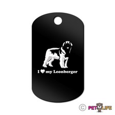 I Love My Leonberger Engraved Keychain GI Tag dog leo Many Colors